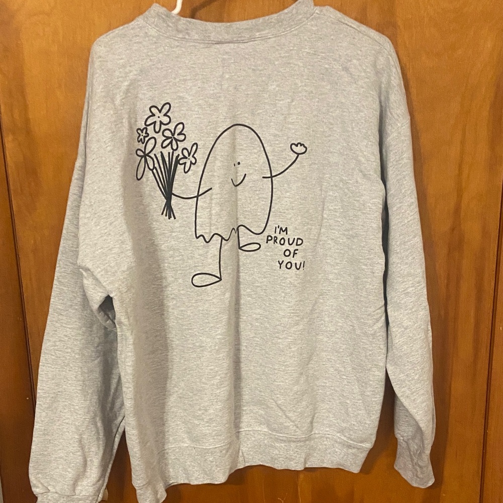 Gray Ghost Graphic Women's Crewneck Pullover - Picture 12 of 16
